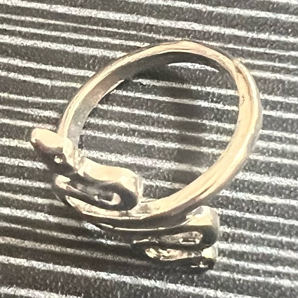 Silver Tone Open Style Adjustable Snake Ring - Picture 12 of 15